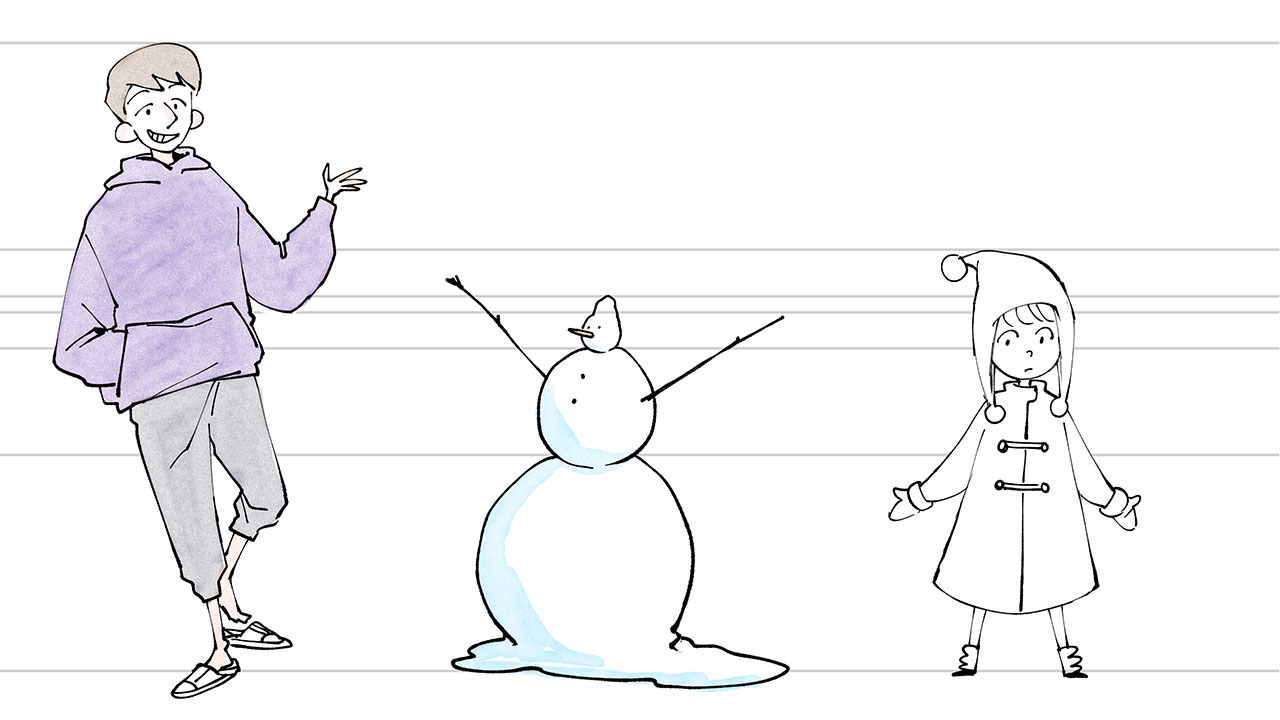 The snowman is called a snowman because that’s what the girl 
            would call it. It also chooses to go by the 'it' pronoun. 